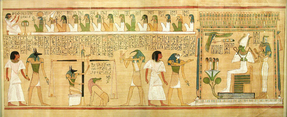 Book of the Dead of Hunefer; c. 1275 BC; ink and pigments on papyrus; 45 × 90.5 cm; British Museum (London)